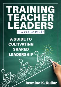Training Teacher Leaders in a PLC at Work®: A Guide to Cultivating Shared Leadership by Jasmine K. Kullar. 
A green book cover with three stick figures riding a bicycle up a hill towards a lightbulb.